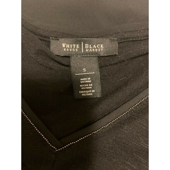 White House Black Market Long Sleeves V Neck Layered Top Size Small - Picture 3 of 8